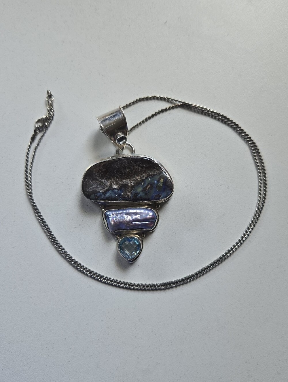 Sterling Mixed Stone Necklace